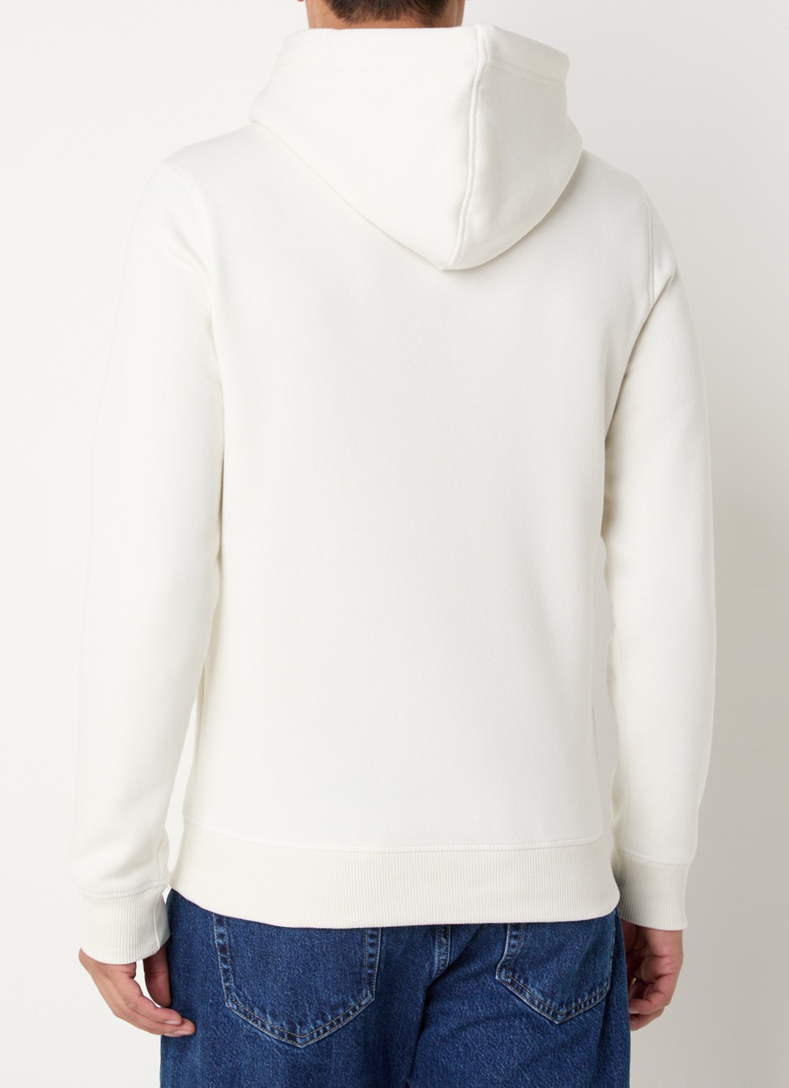 Calvin Klein Hoodie met logoborduring - achterkant 2 gebroken wit