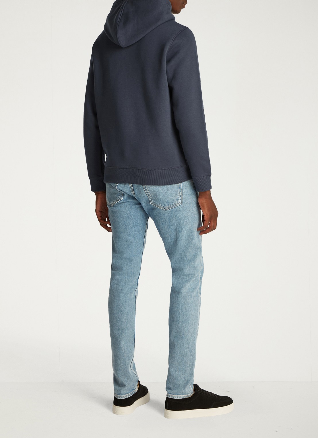 Calvin Klein Hoodie met logoborduring - achterkant indigo
