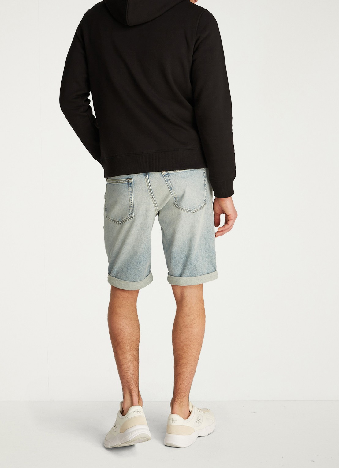 Calvin Klein Hoodie met logoborduring - achterkant zwart