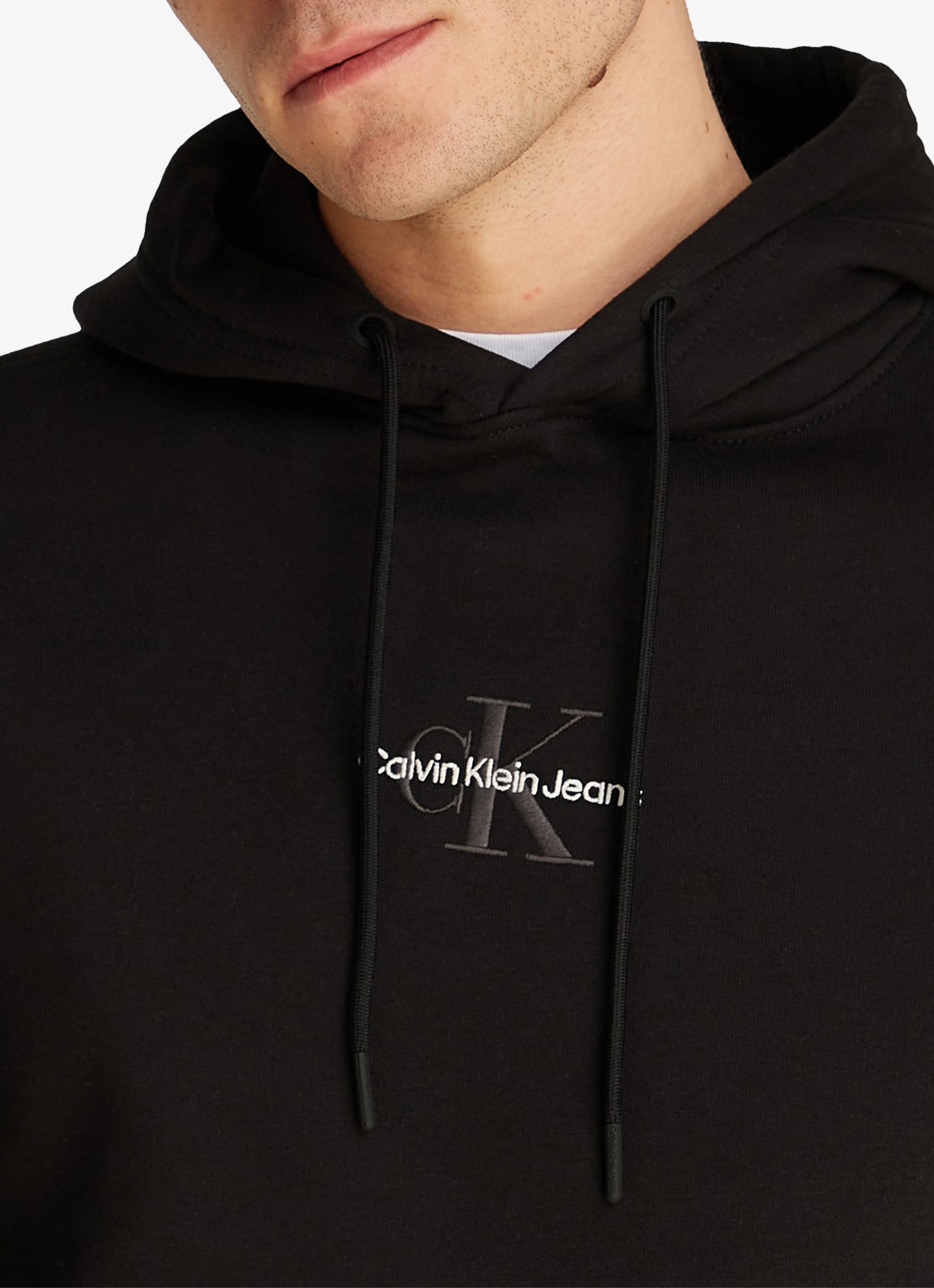 Calvin Klein Hoodie met logoborduring - detail 5 zwart