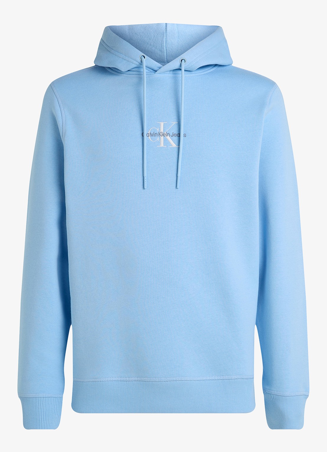 Calvin Klein Hoodie met logoborduring - voorkant 4 blauw