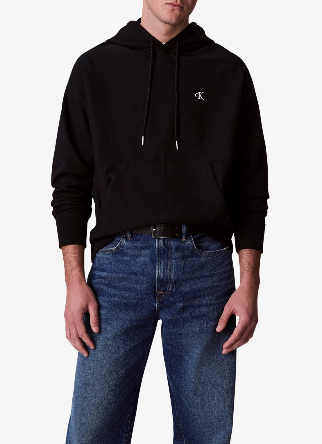 Calvin Klein Hoodie met logoborduring - detail 3 zwart