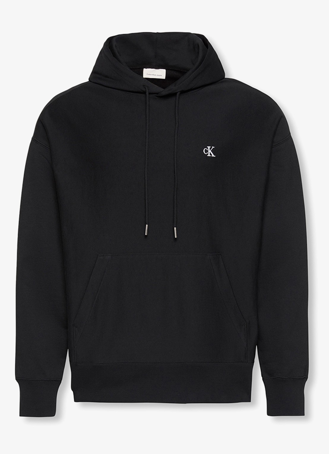Calvin Klein Hoodie met logoborduring - voorkant 6 zwart