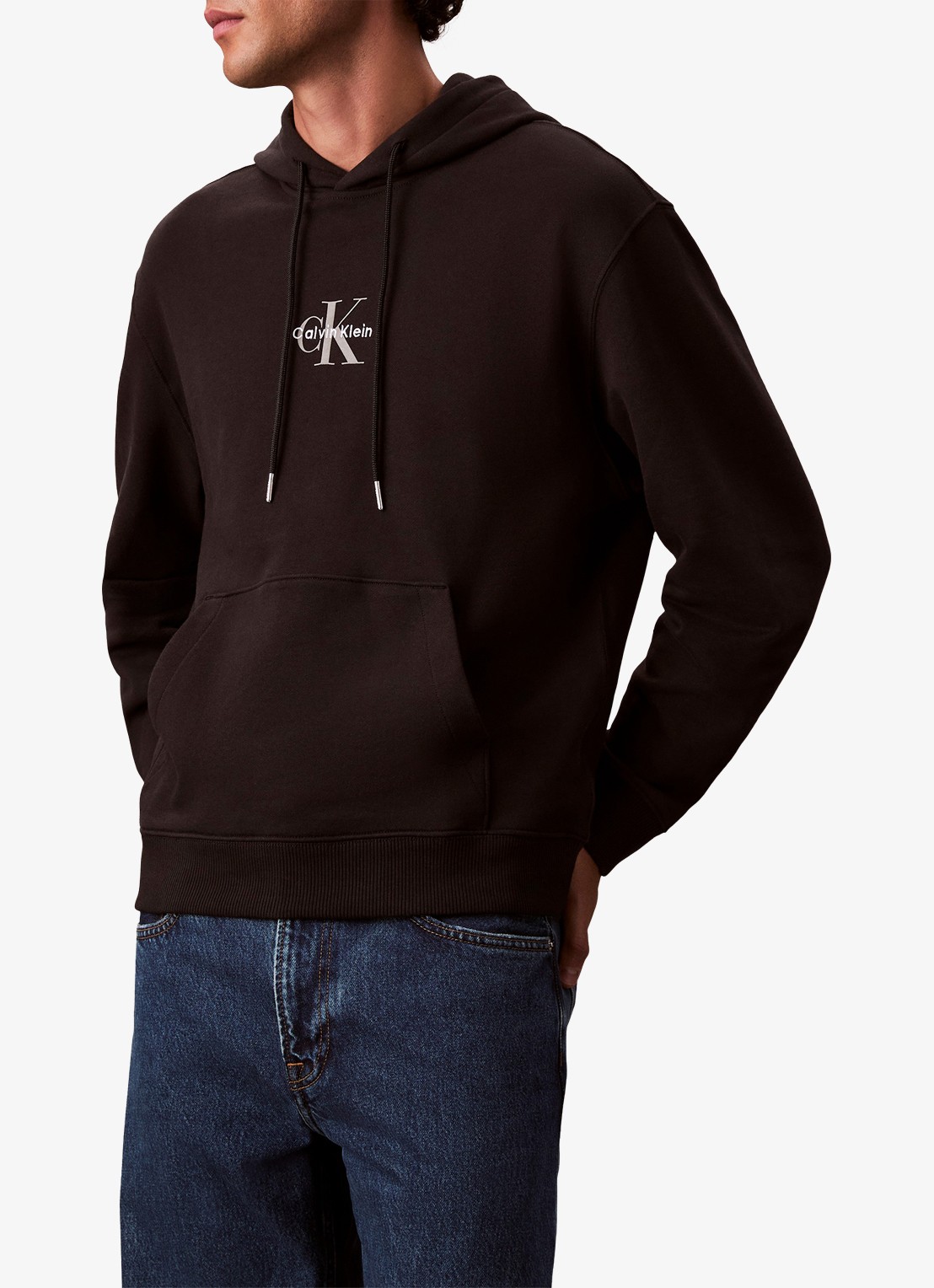 Calvin Klein Hoodie met logoborduring - detail 6 zwart