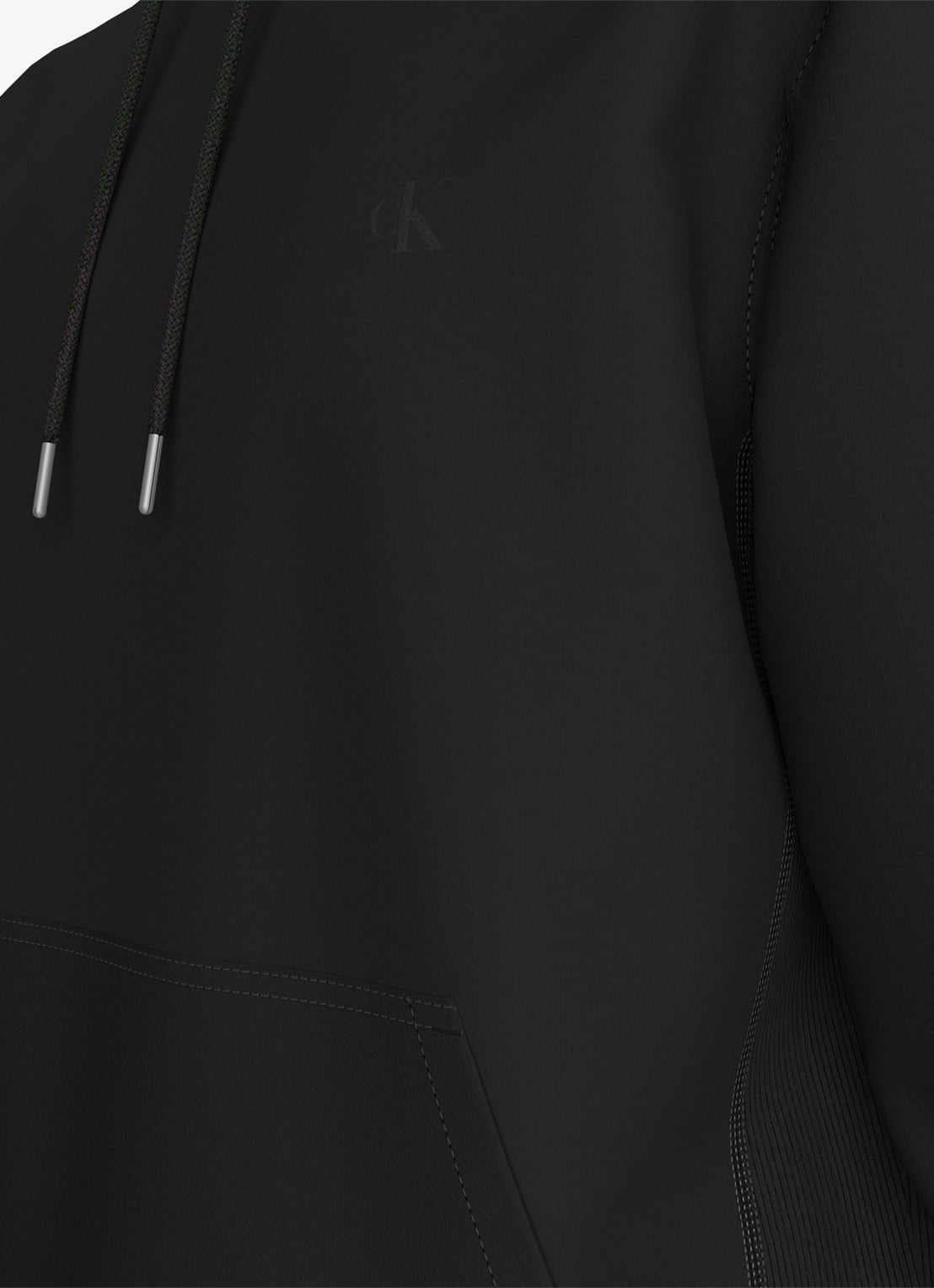 Calvin Klein Hoodie met logoborduring - detail 5 zwart