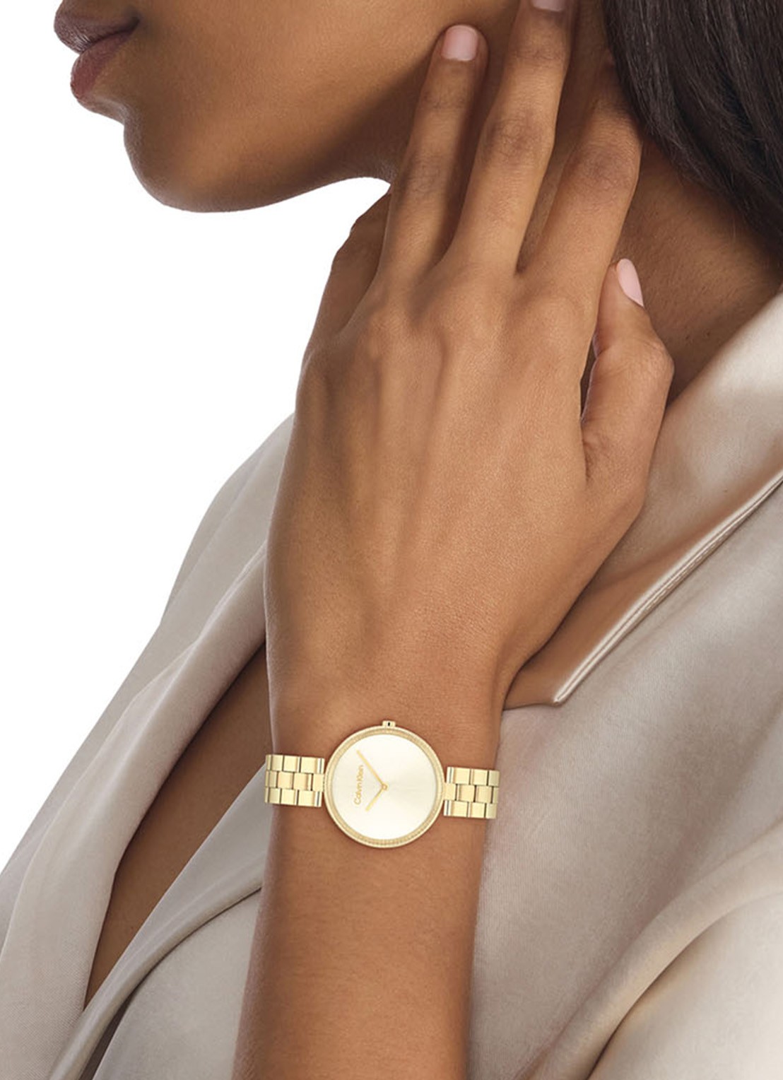 Calvin Klein Horloge CK25100014 - voorkant 4 goud