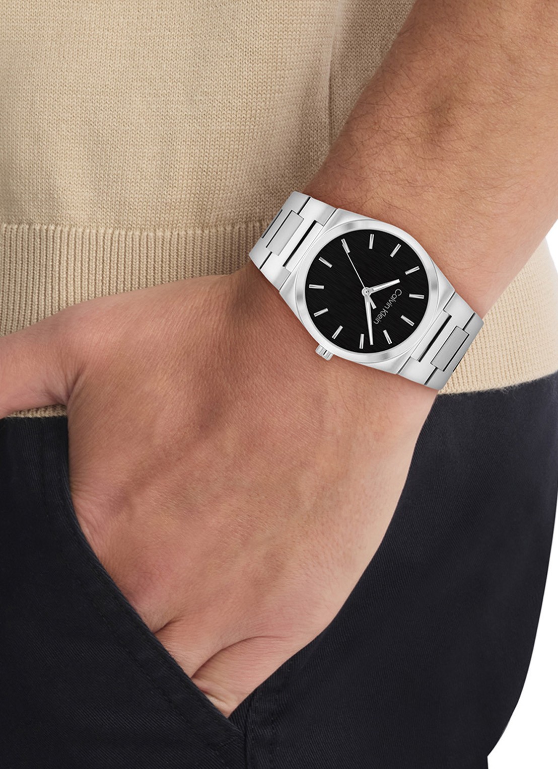 Calvin Klein Horloge CK25200543  - voorkant 2 zilver
