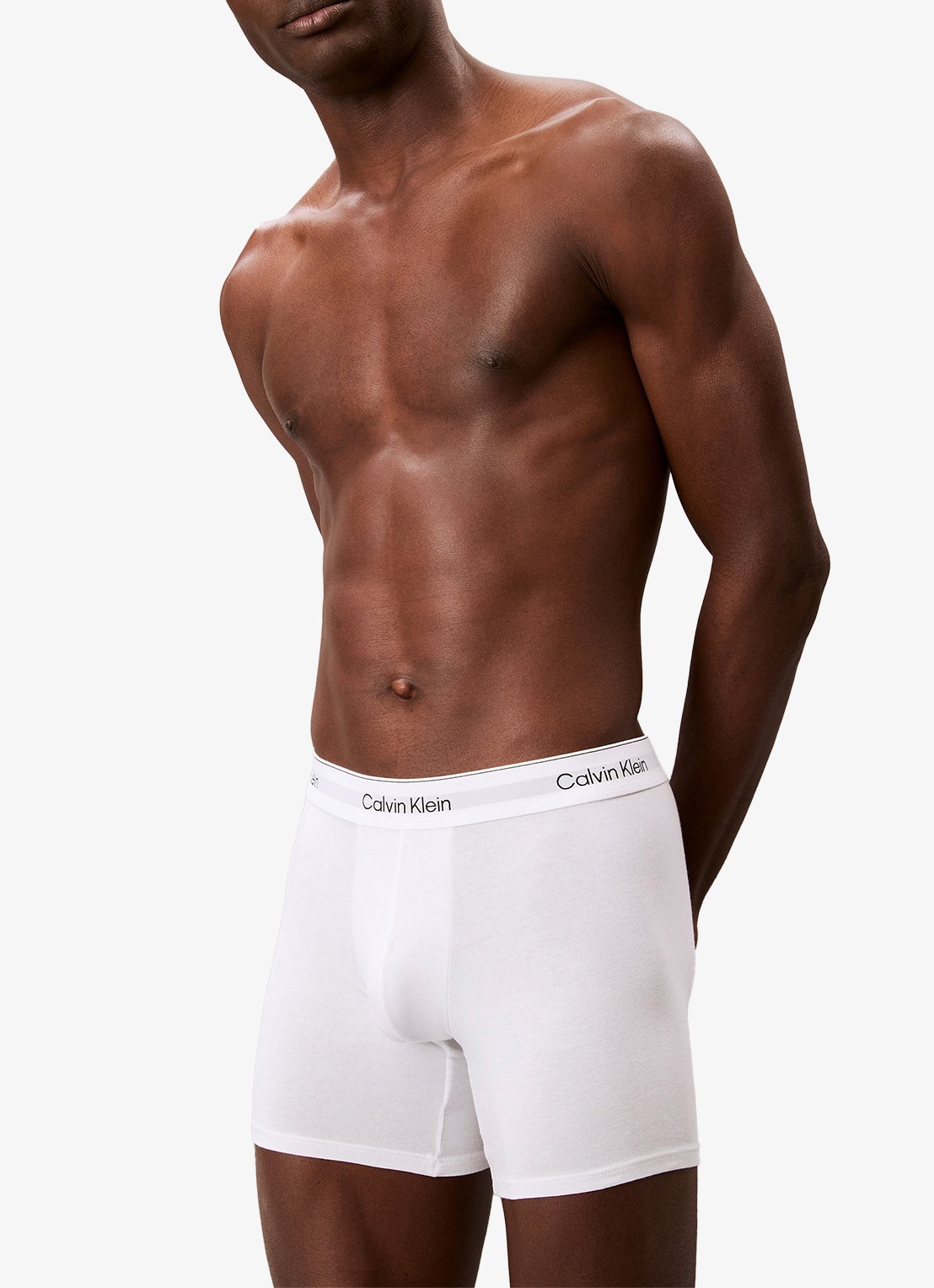 Calvin Klein Icon boxershorts met logoband in 3-pack - voorkant 3 wit
