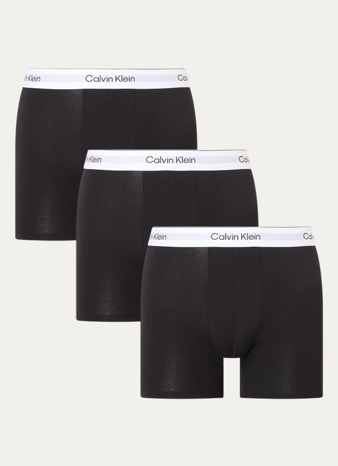 Calvin Klein Icon boxershorts met logoband in 3-pack - voorkant 3 zwart