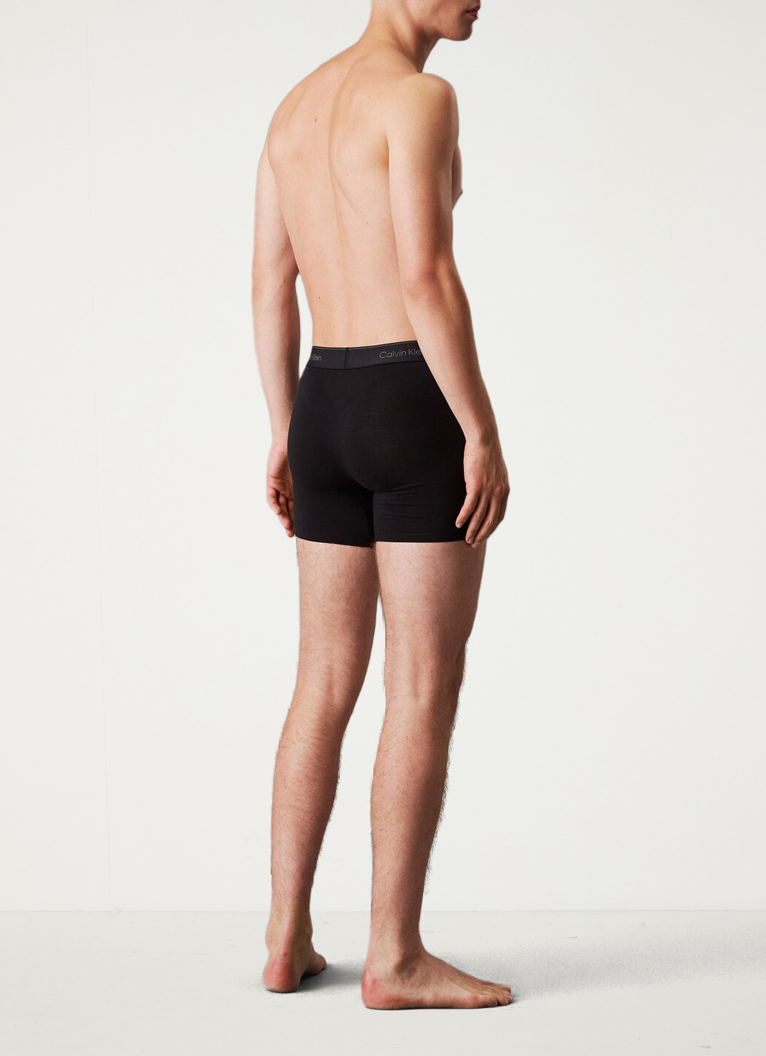 Calvin Klein Icon boxershorts met logoband in 3-pack - achterkant 4 beige
