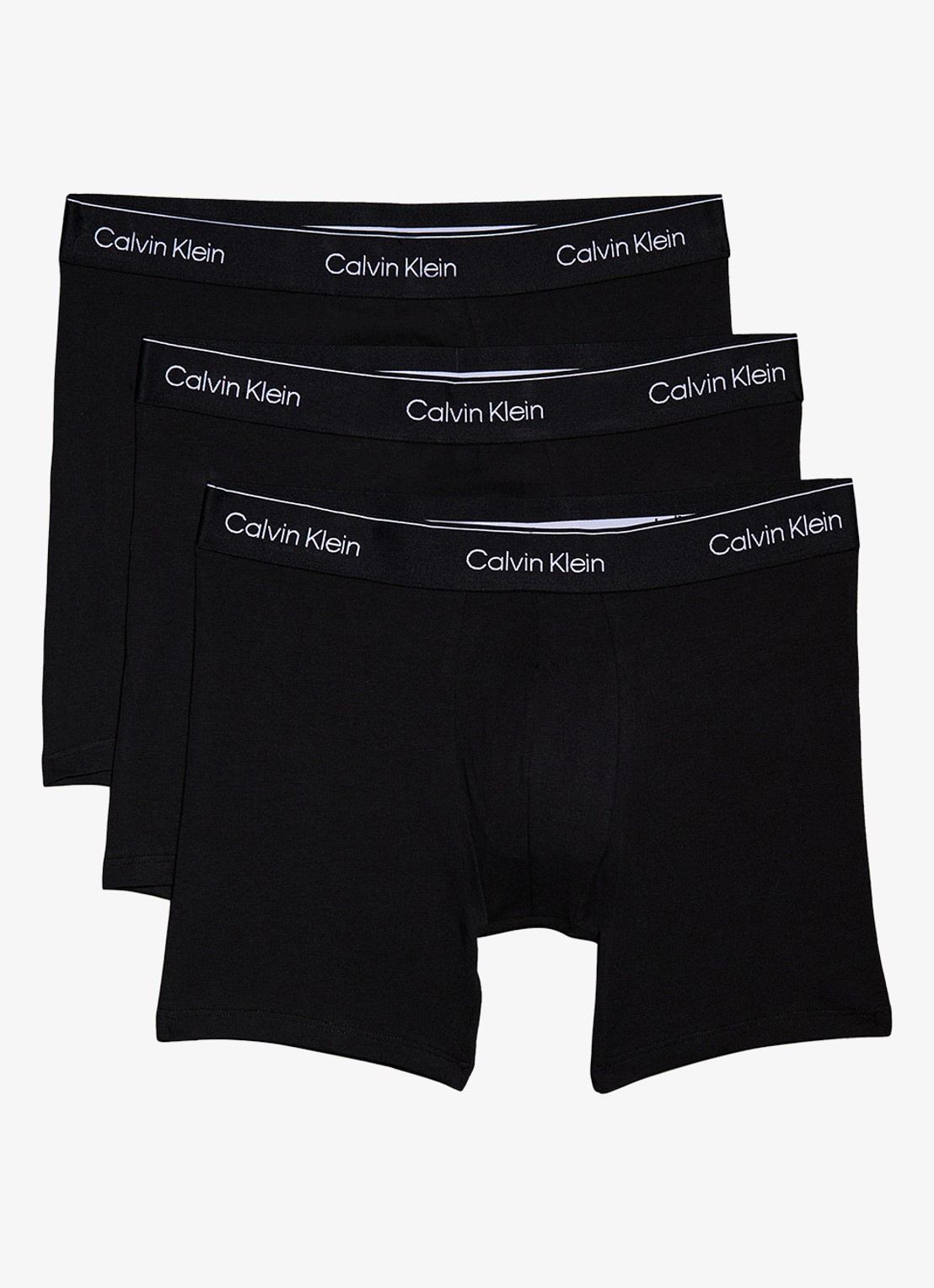 Calvin Klein Icon boxershorts met logoband in 3-pack - voorkant beige