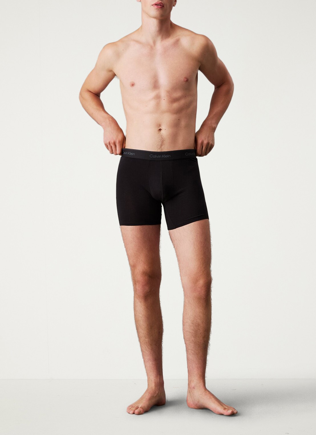 Calvin Klein Icon boxershorts met logoband in 3-pack - voorkant 2 beige