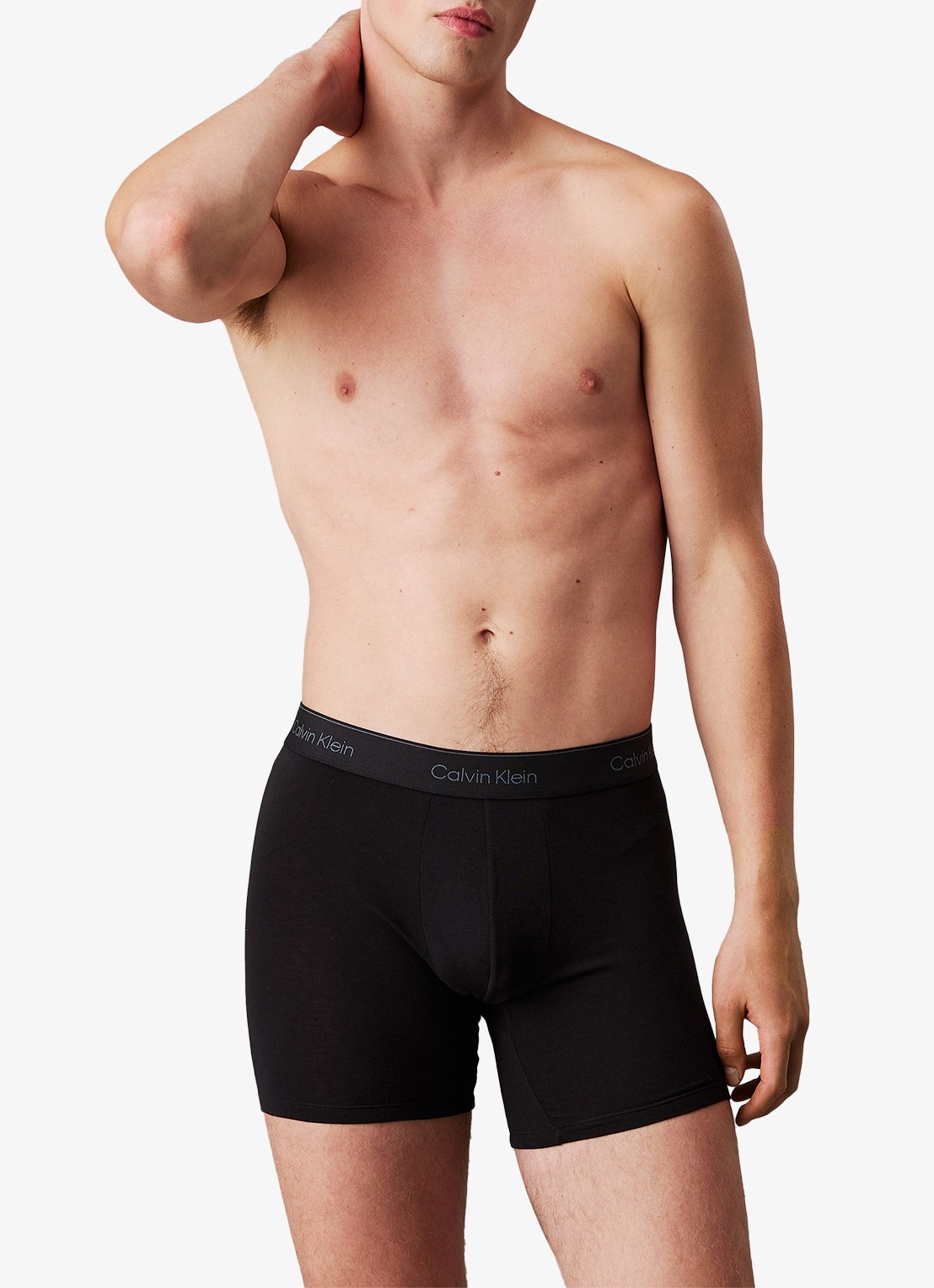Calvin Klein Icon boxershorts met logoband in 3-pack - voorkant 2 blauw