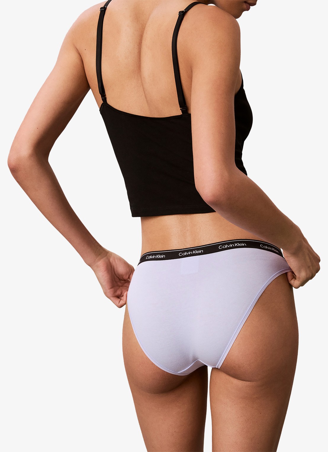 Calvin Klein Icon slip met logoband in 3-pack - achterkant 4 wit