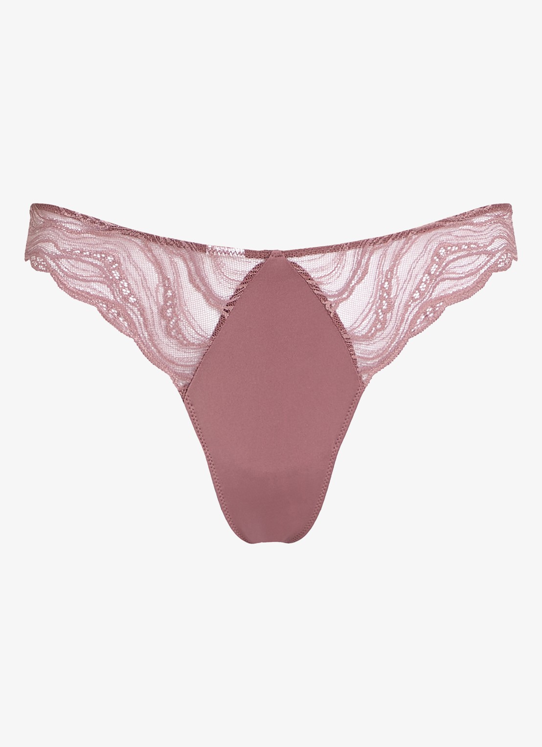Calvin Klein Instinct string van kant - voorkant 5 oudroze