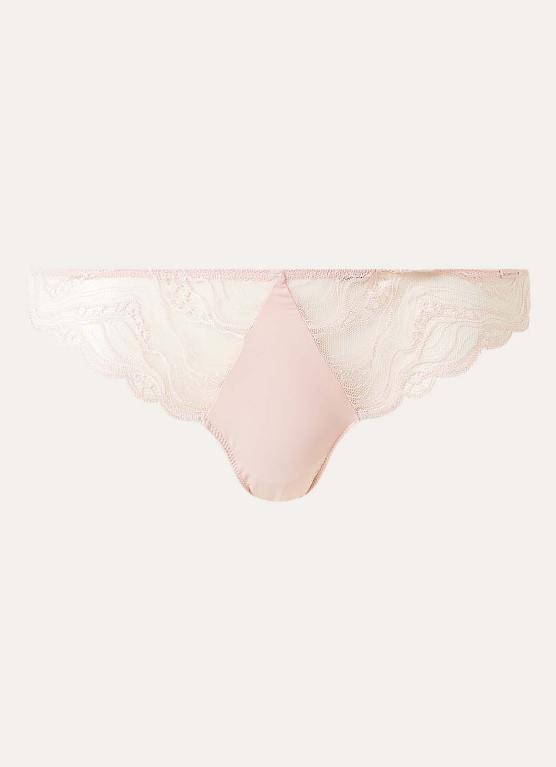 Calvin Klein Instinct string van kant - voorkant 4 lichtroze