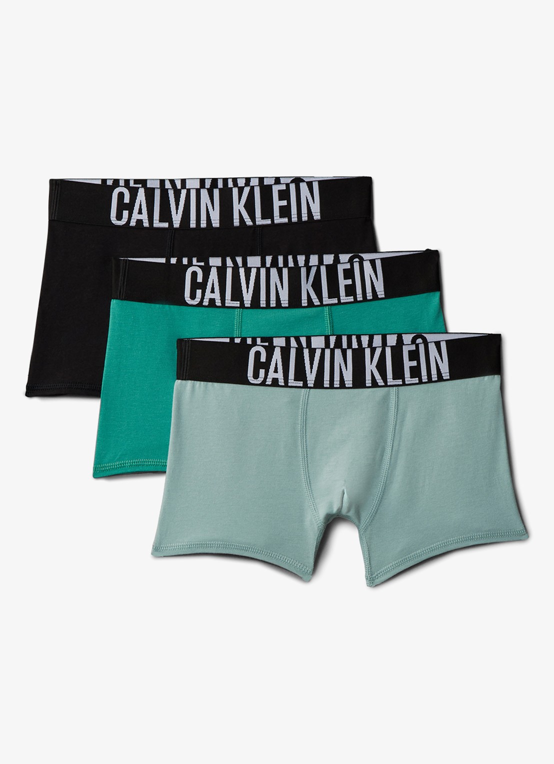 Calvin Klein Intense power boxer met logoband in 3-pack - voorkant 2 turquoise