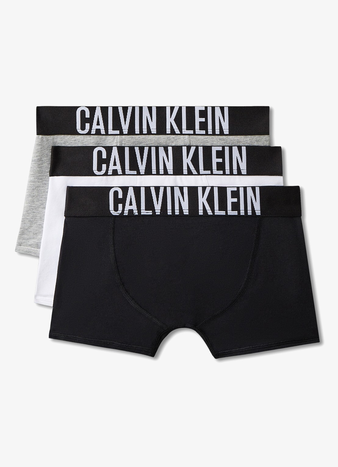 Calvin Klein Intense power boxer met logoband in 3-pack - achterkant 3 grijs