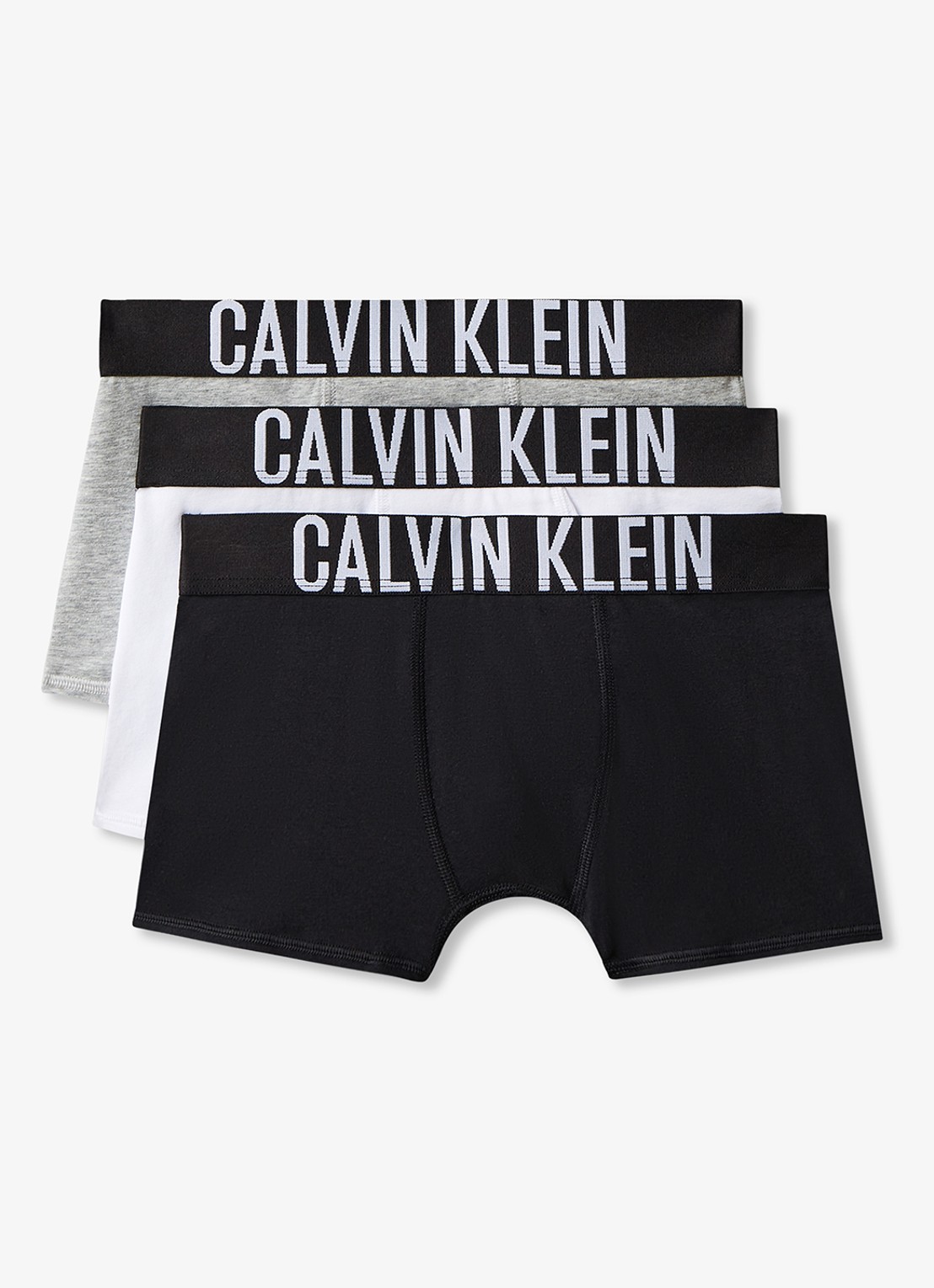 Calvin Klein Intense power boxer met logoband in 3-pack - voorkant grijs