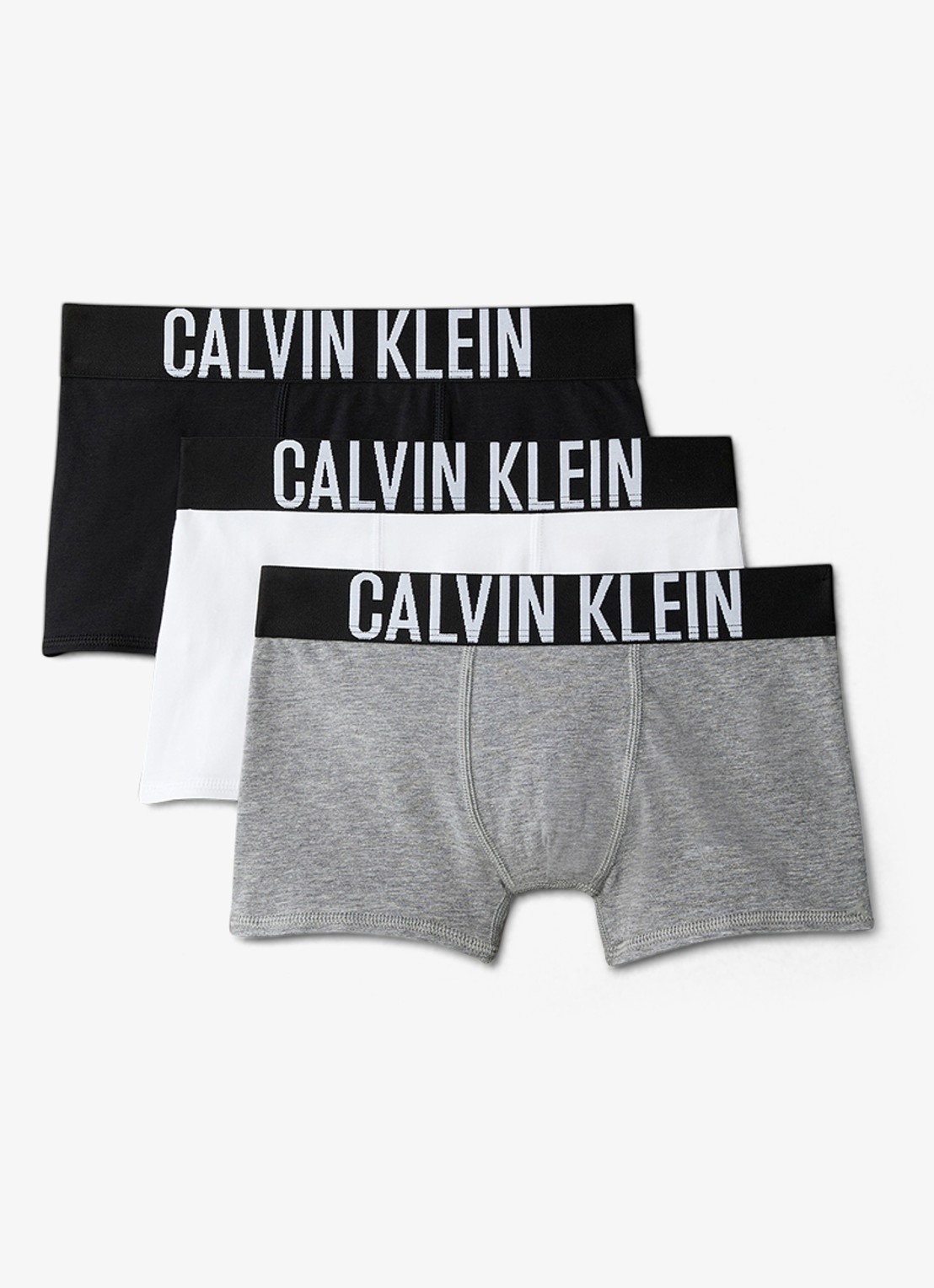 Calvin Klein Intense power boxer met logoband in 3-pack - voorkant grijs