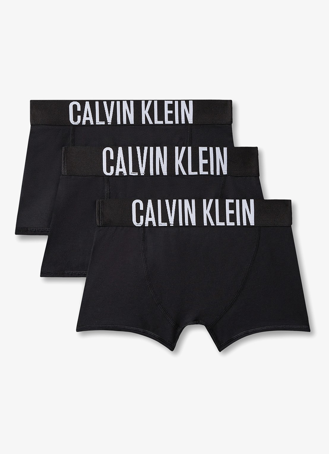 Calvin Klein Intense power boxer met logoband in 3-pack - achterkant 3 zwart