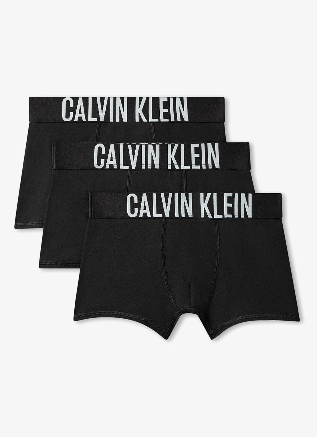 Calvin Klein Intense power boxer met logoband in 3-pack - voorkant 2 zwart
