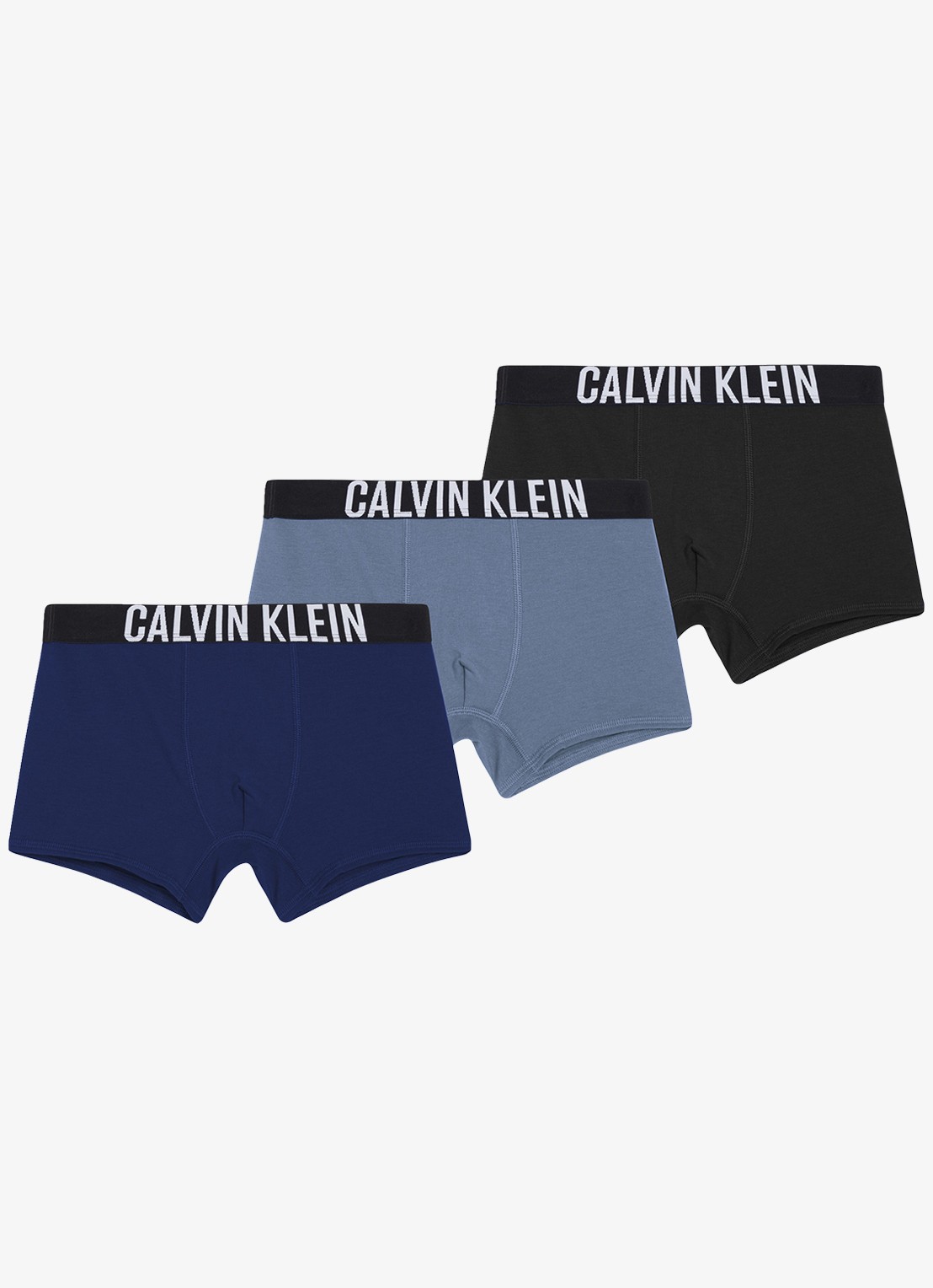 Calvin Klein Intense power boxer met logoband in 3-pack - voorkant indigo