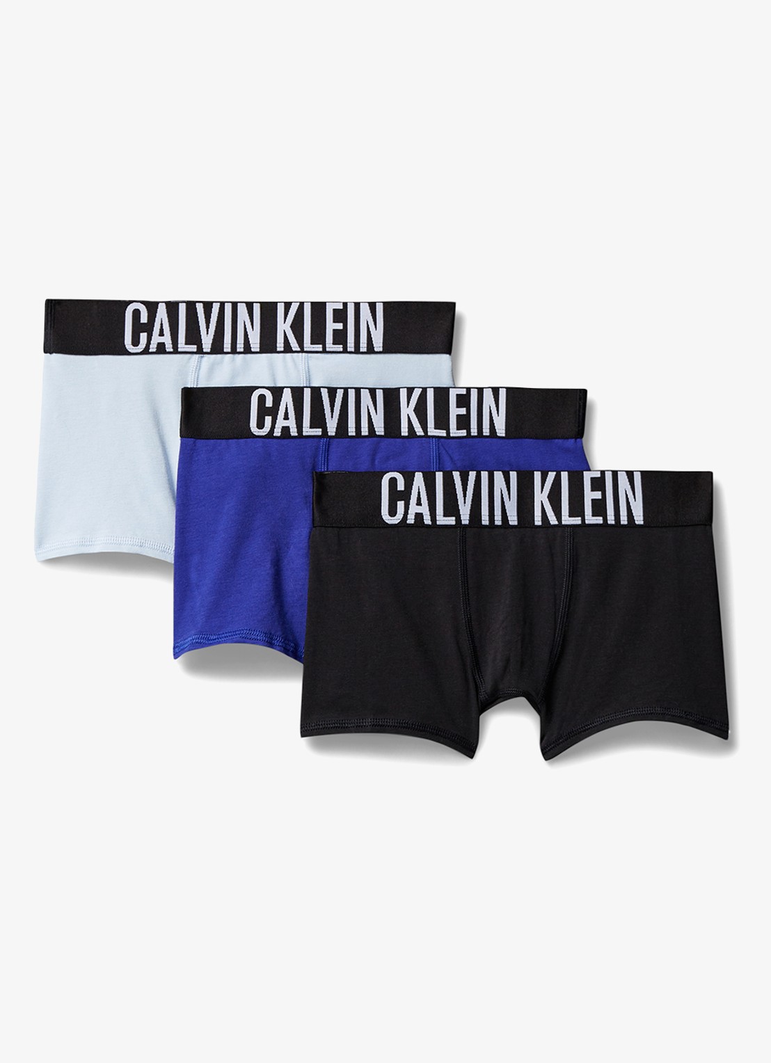Calvin Klein Intense power boxer met logoband in 3-pack - voorkant 2 lichtblauw