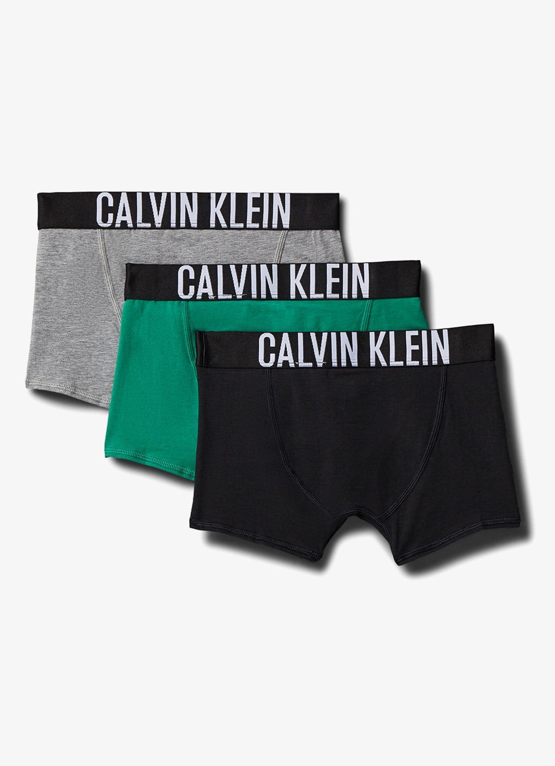 Calvin Klein Intense power boxer met logoband in 3-pack - achterkant 2 middengrijs