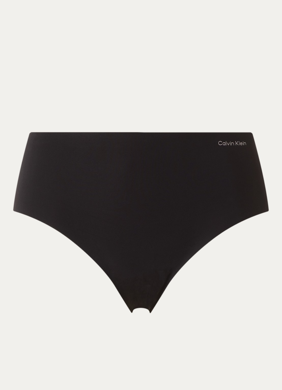 Calvin Klein Invisibles naadloze slip met logo - voorkant beige