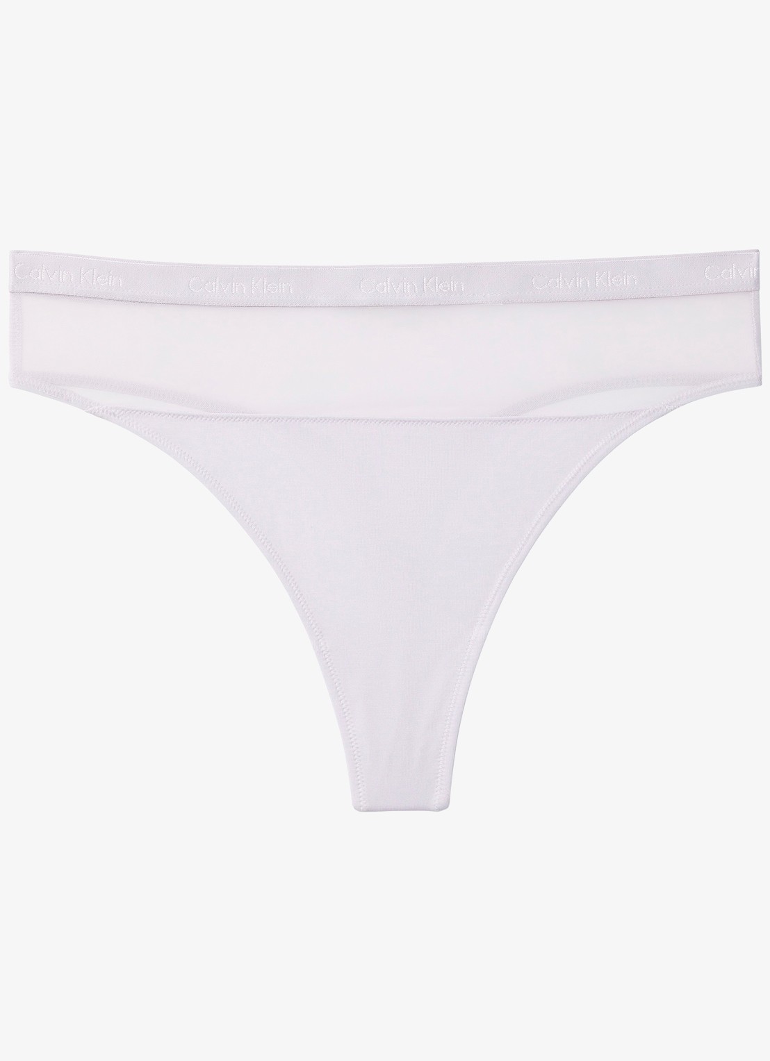 Calvin Klein Invisibles string met logoband - voorkant lila