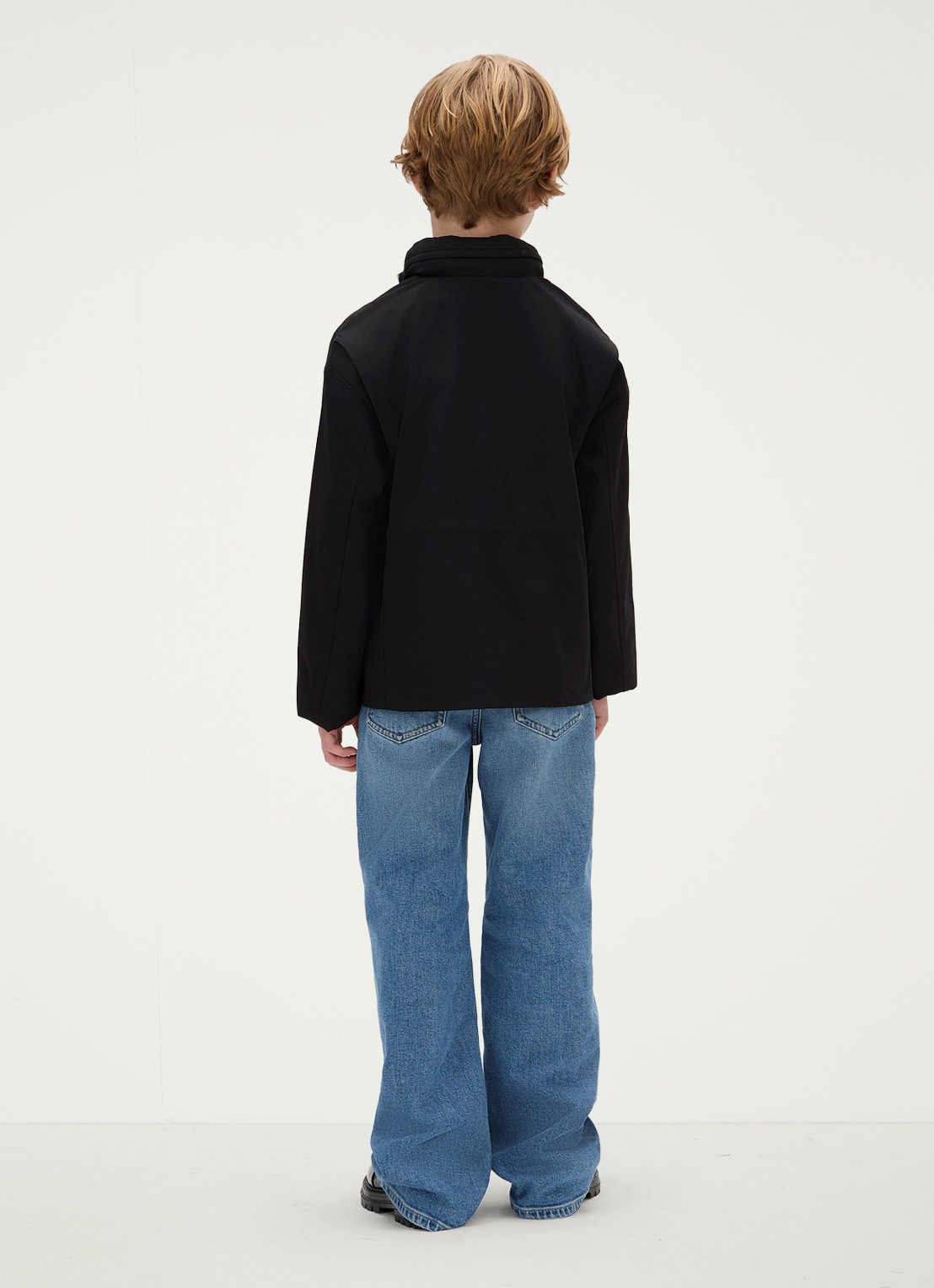 Calvin Klein Jack met klepzakken en capuchon - achterkant 4 zwart