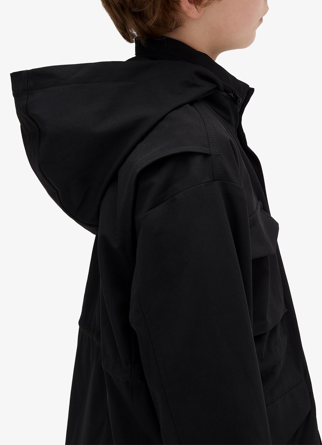Calvin Klein Jack met klepzakken en capuchon - detail 3 zwart