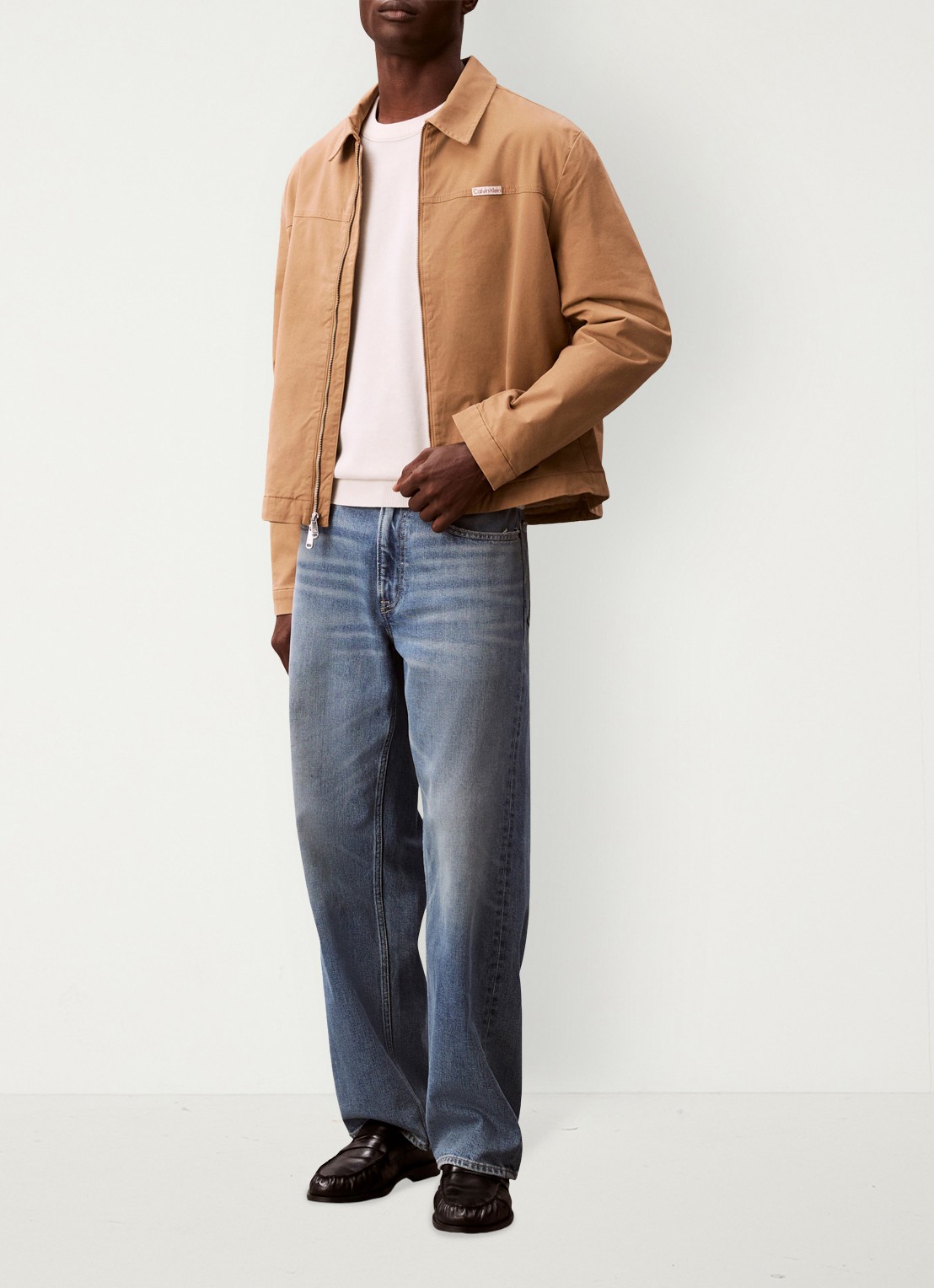 Calvin Klein Jack met logo - voorkant 2 bruin