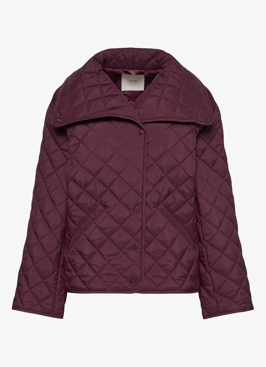 Calvin Klein Jack met quilt patroon en paspelzakken - voorkant 2 bordeauxrood