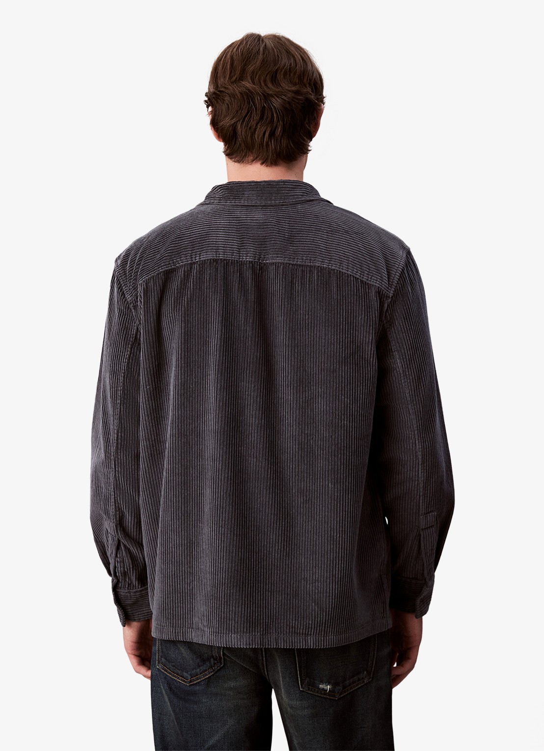 Calvin Klein Jack van corduroy met klepzakken - achterkant 6 donkerblauw