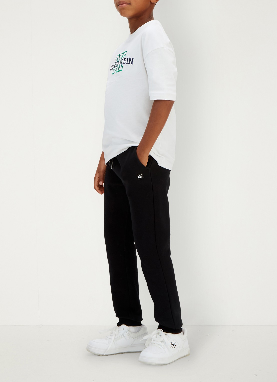 Calvin Klein Joggingbroek met logo - detail 3 zwart