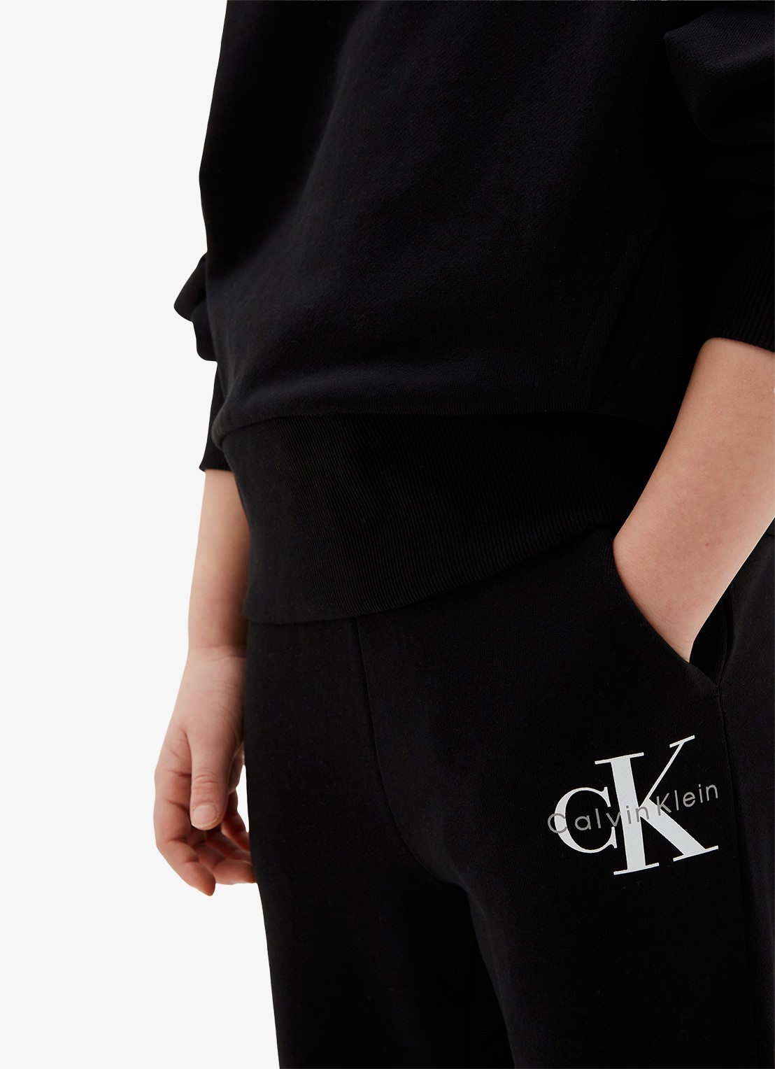 Calvin Klein Joggingbroek met logoborduring - detail 4 zwart