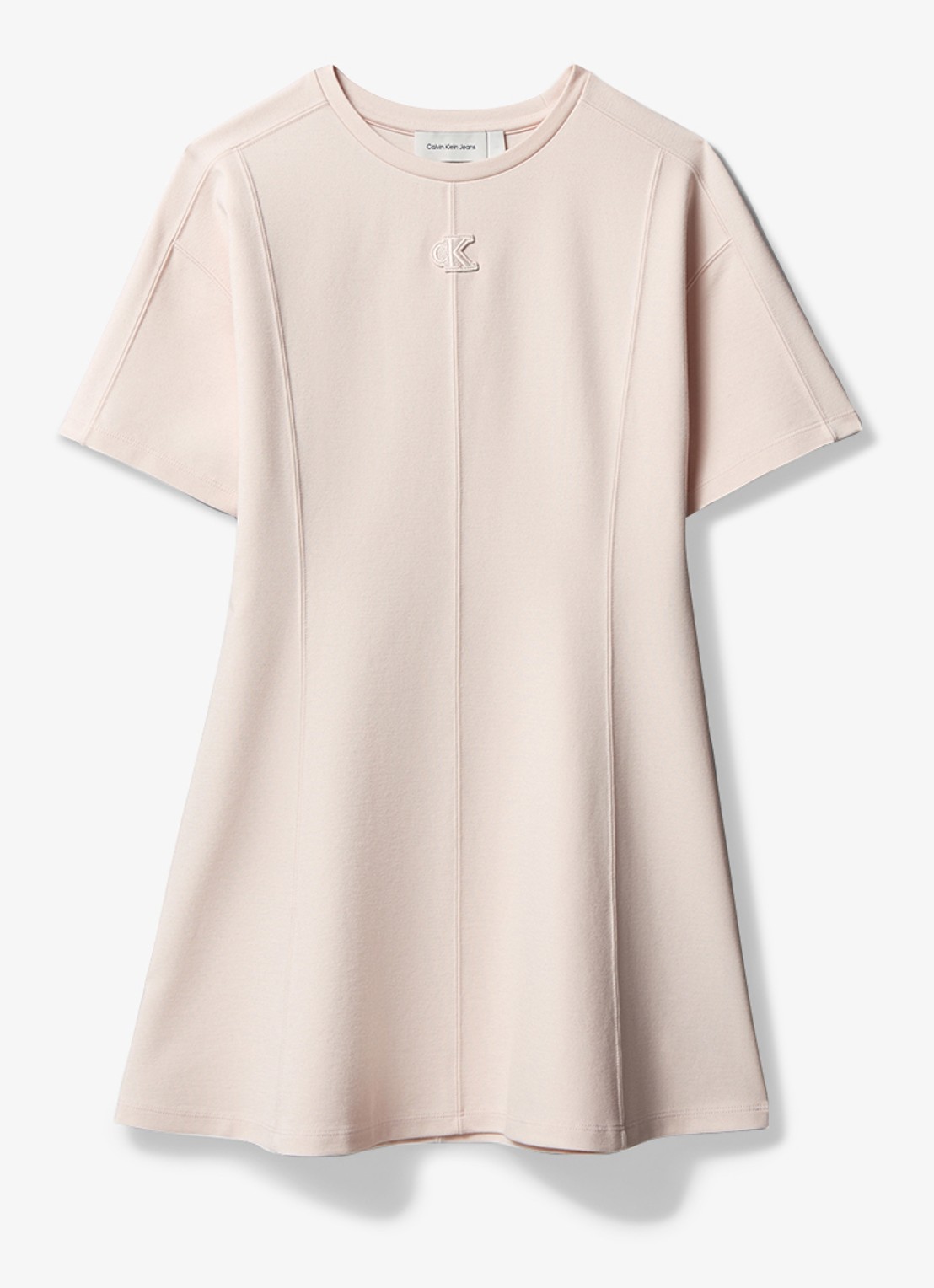 Calvin Klein Jurk met logo - voorkant 3 mangano calcite-t0r /  roze