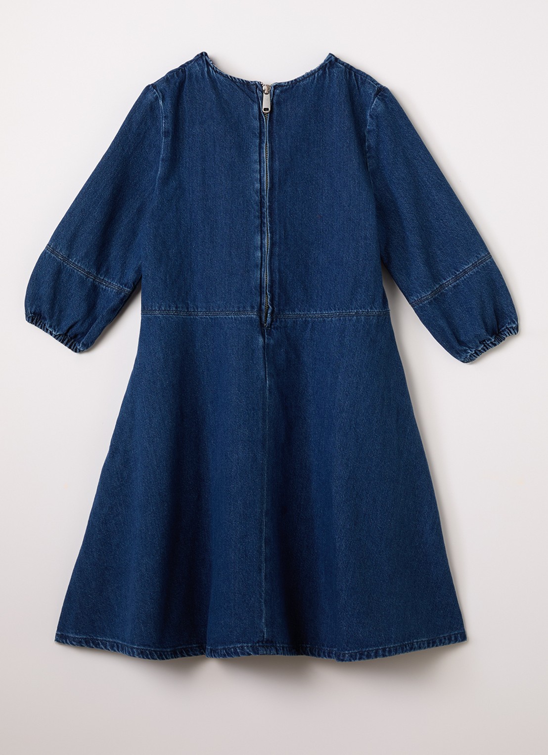 Calvin Klein Jurk van denim - voorkant 2 indigo