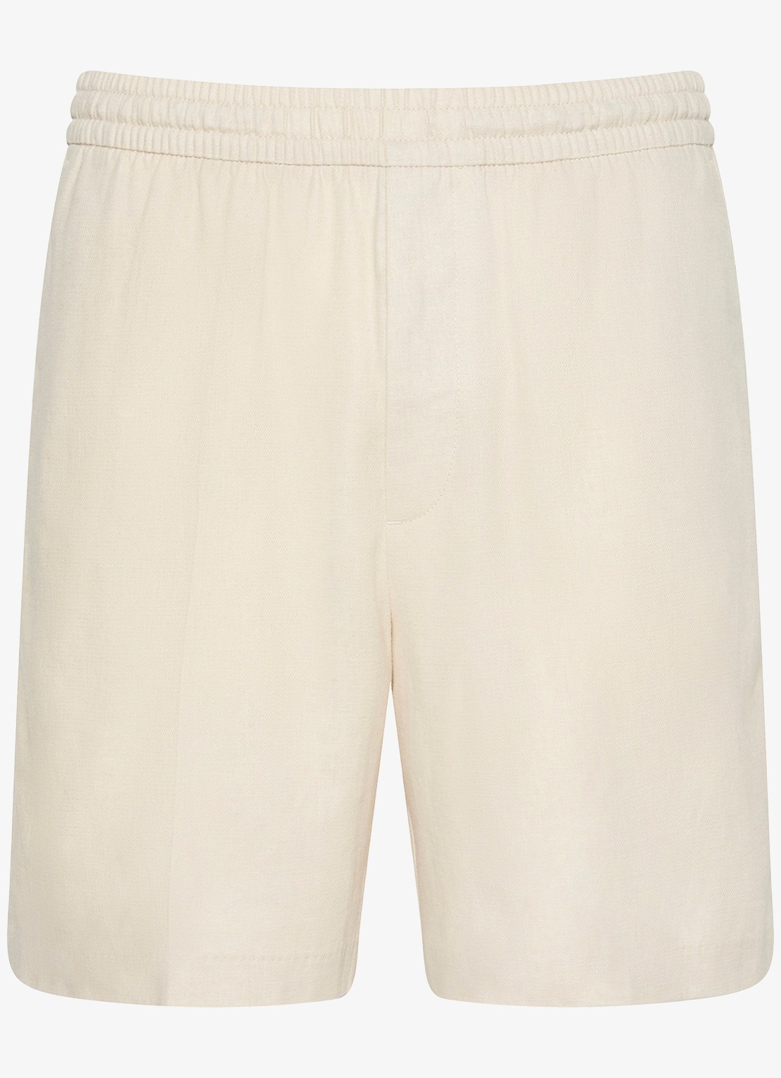 Calvin Klein Korte broek in linnenblend - voorkant 3 creme