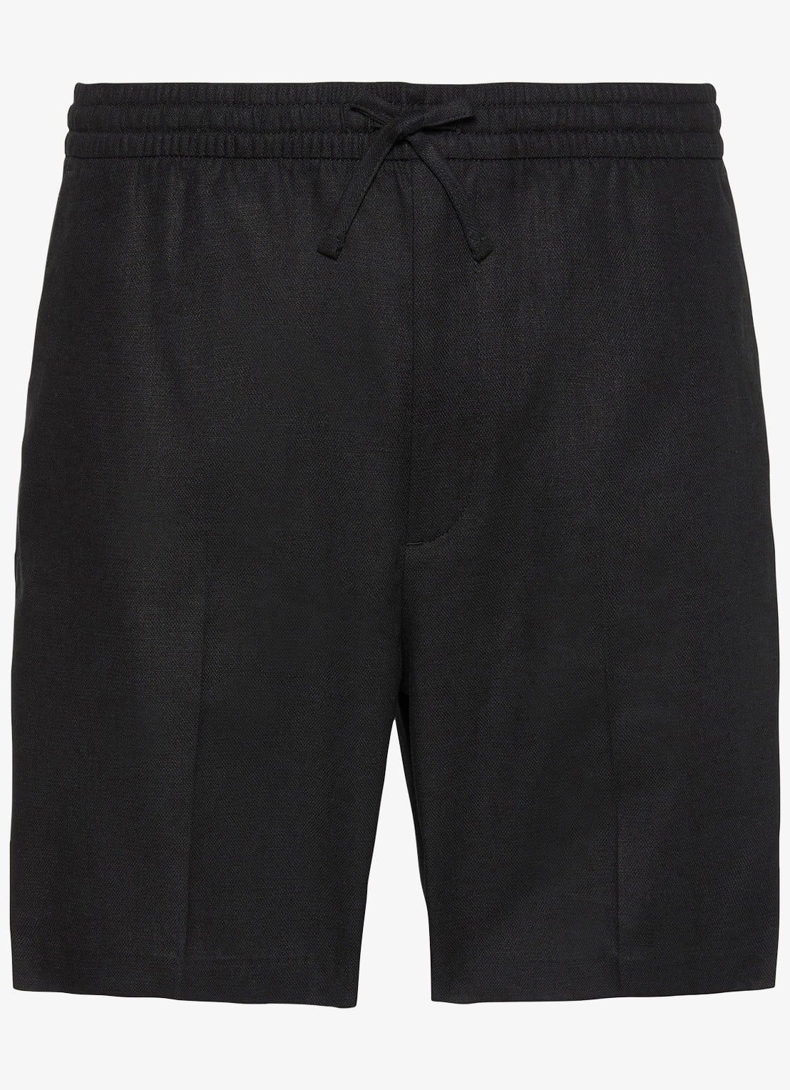 Calvin Klein Korte broek in linnenblend - voorkant zwart