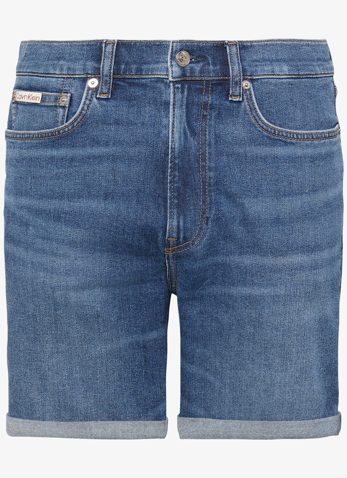 Calvin Klein Korte broek van denim - voorkant 2 denim