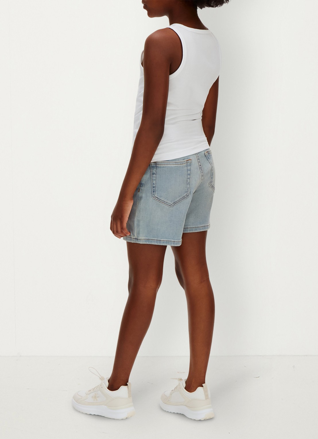 Calvin Klein Korte broek van katoen - achterkant 3 denim