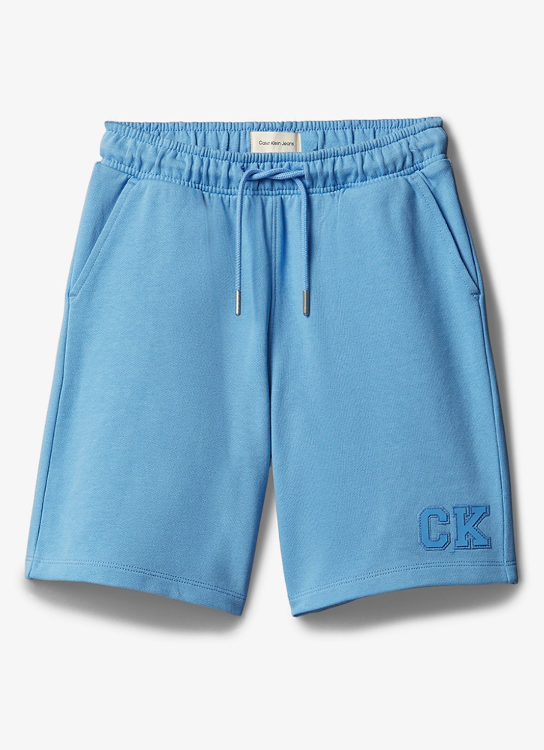Calvin Klein Korte joggingbroek met logo - voorkant 2 blauw