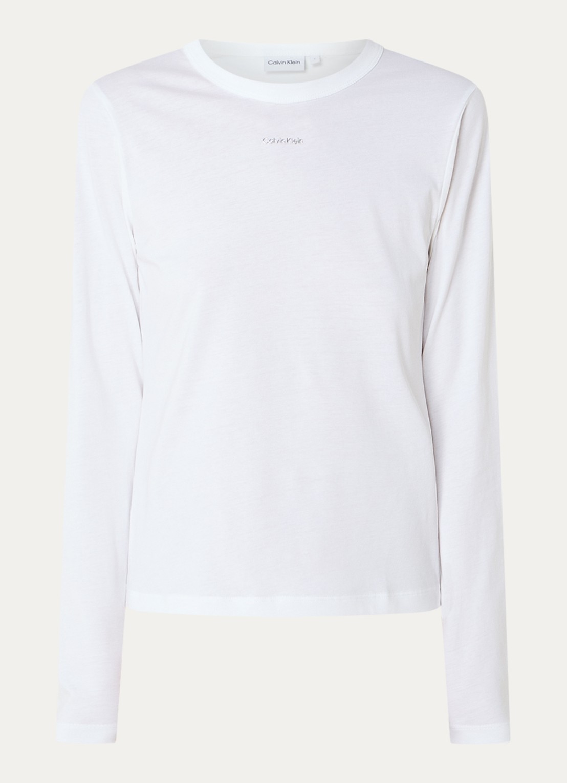 Calvin Klein Longsleeve met logo - voorkant 2 wit
