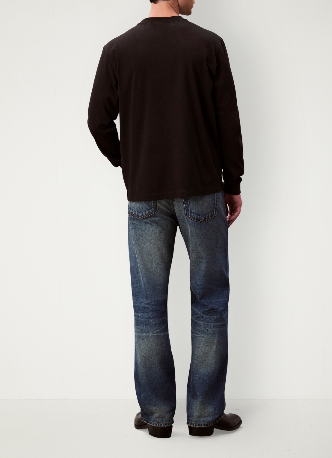 Calvin Klein Longsleeve met logo - achterkant 4 zwart