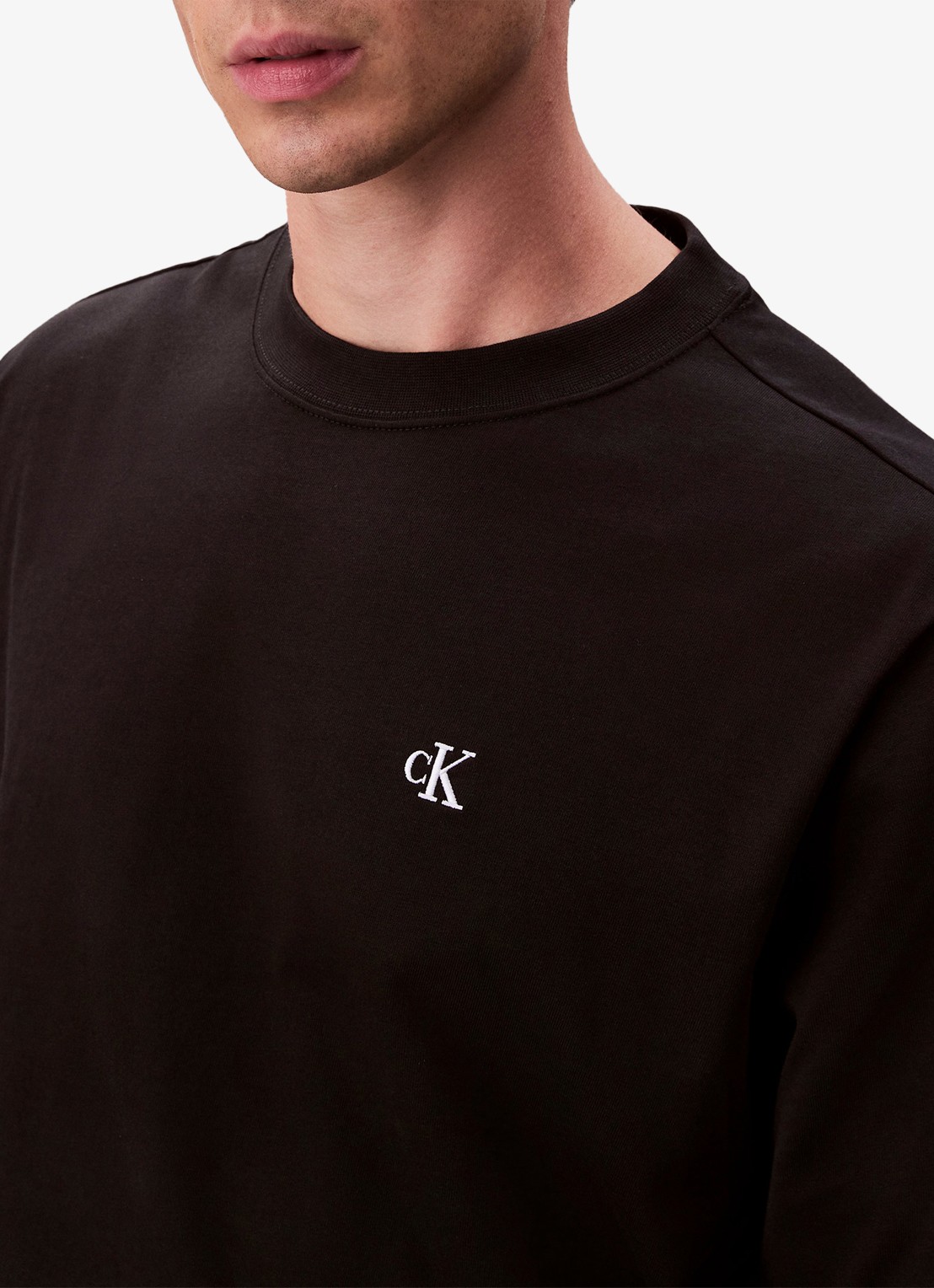 Calvin Klein Longsleeve met logo - detail 2 zwart