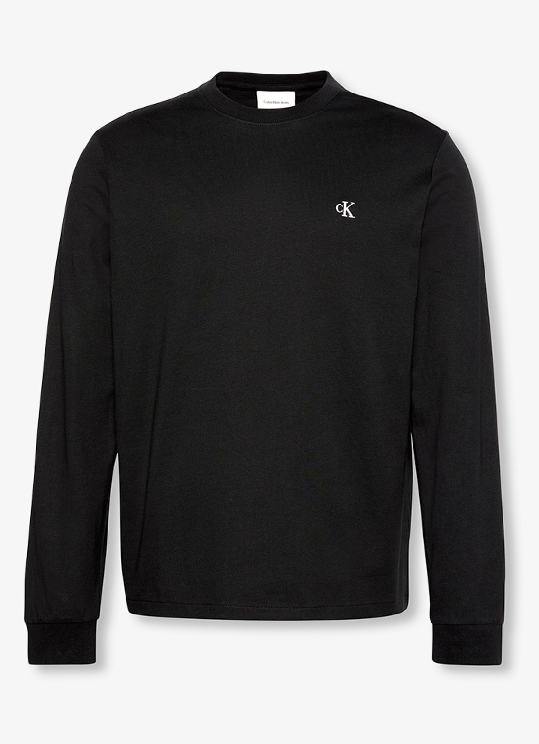 Calvin Klein Longsleeve met logo - voorkant 5 zwart