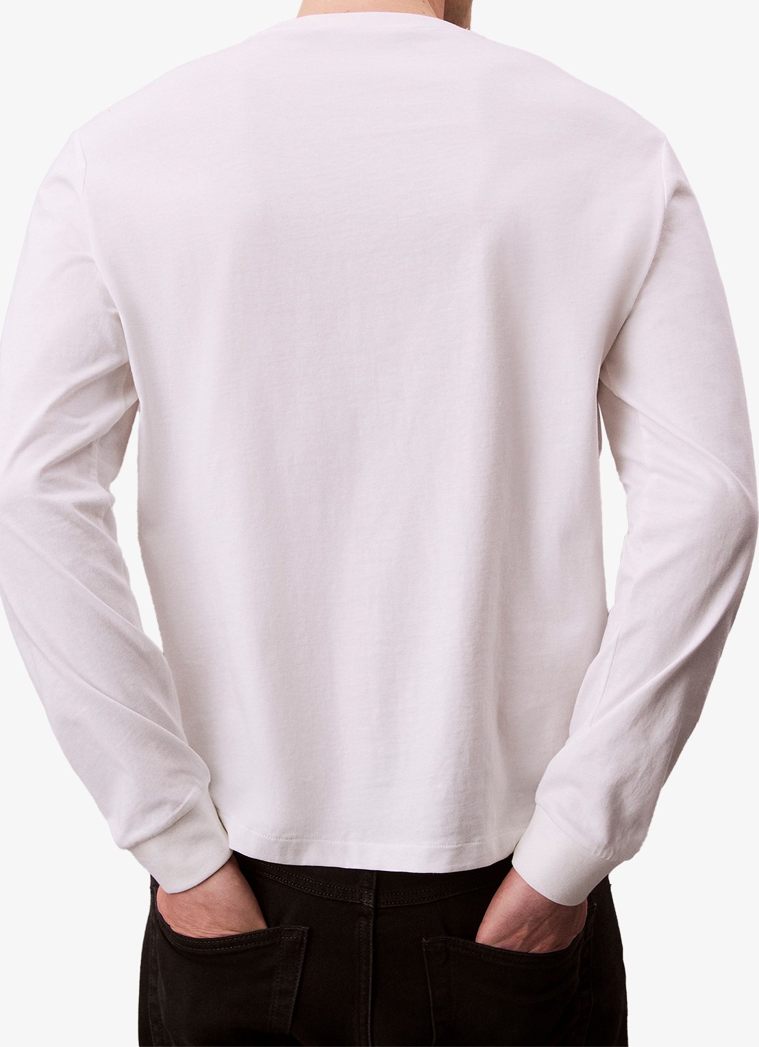 Calvin Klein Longsleeve met logo - achterkant wit